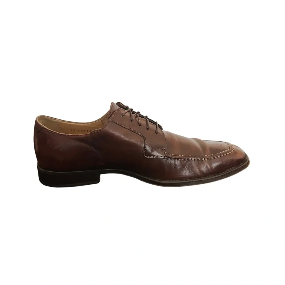 Cole Haan Men’s Brown Leather Apron Toe Derby Dress Shoes C07146 Size 9M